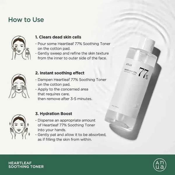 Anua Heartleaf 77% Soothing Toner, 250ml