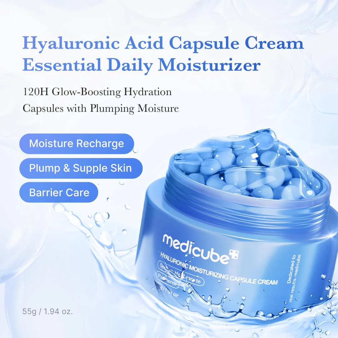 Medicube Hyaluronic Moisturizing Capsule Cream, Niacinamide, Glycerin, 55g