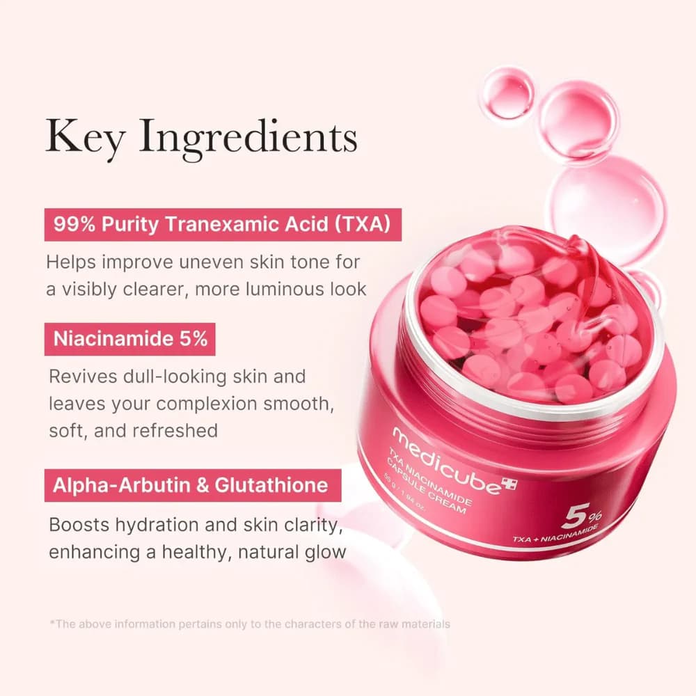 Medicube Txa Niacinamide Capsule Cream, Glycerin, For All Skin Types, 55g