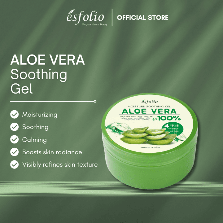 Esfolio Aloe Vera 100% Moisture Soothing Gel, For Sensitive Skin, 300ml