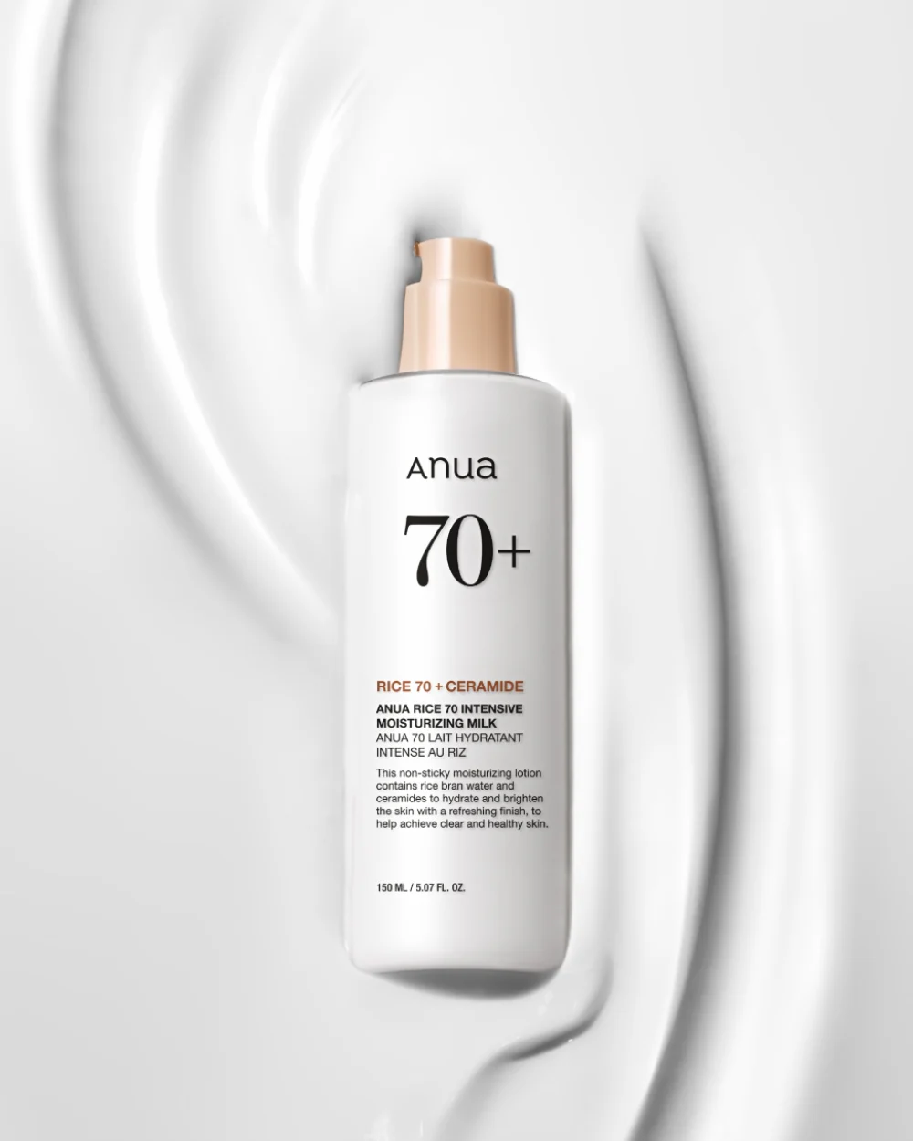 Anua Rice 70+ Ceramide Intensive Moisturizing Milk, 150ml