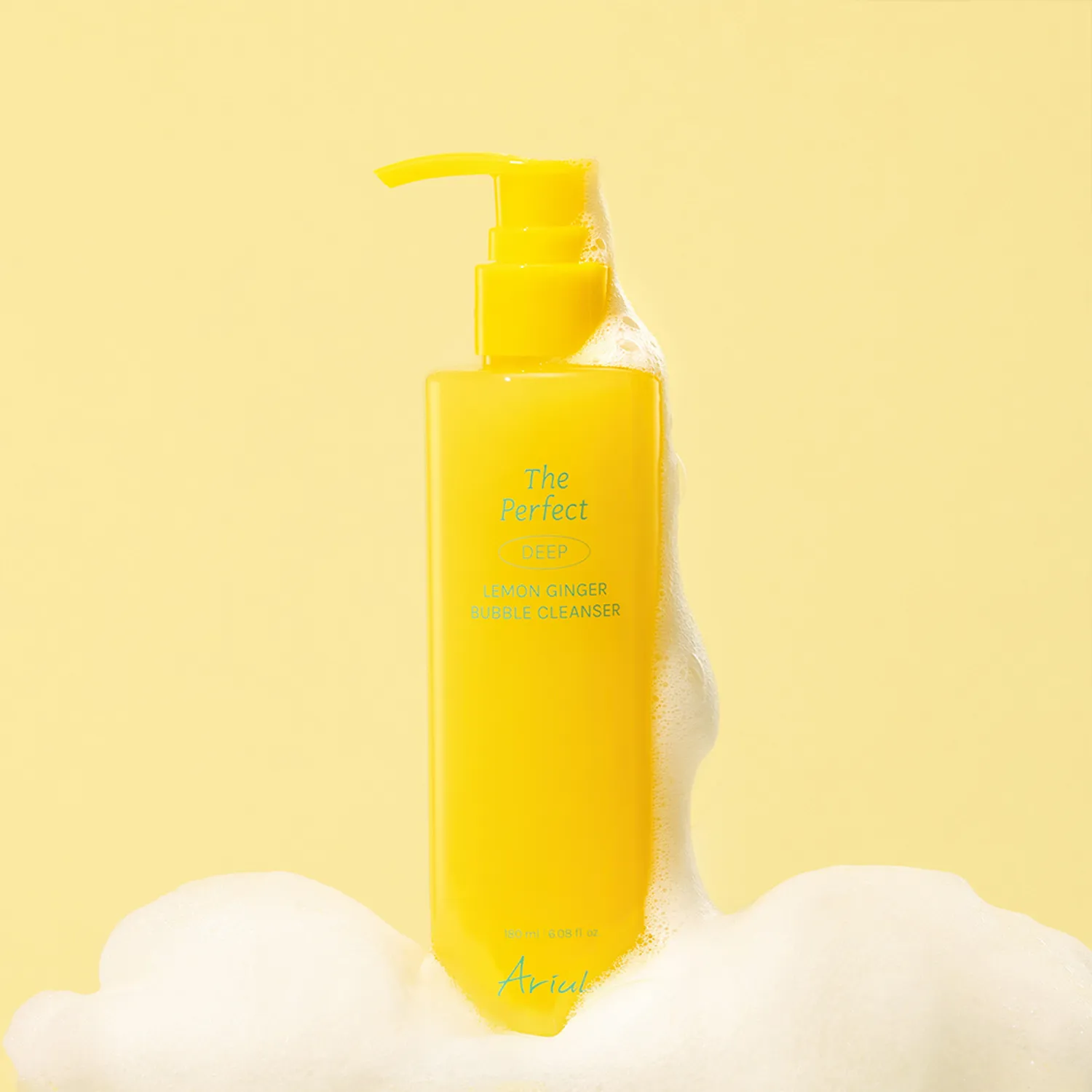 Ariul The Perfect Deep Lemon Ginger Bubble Cleanser, Glycerin, Niacinamide, For All Types Of Skin, 180ml