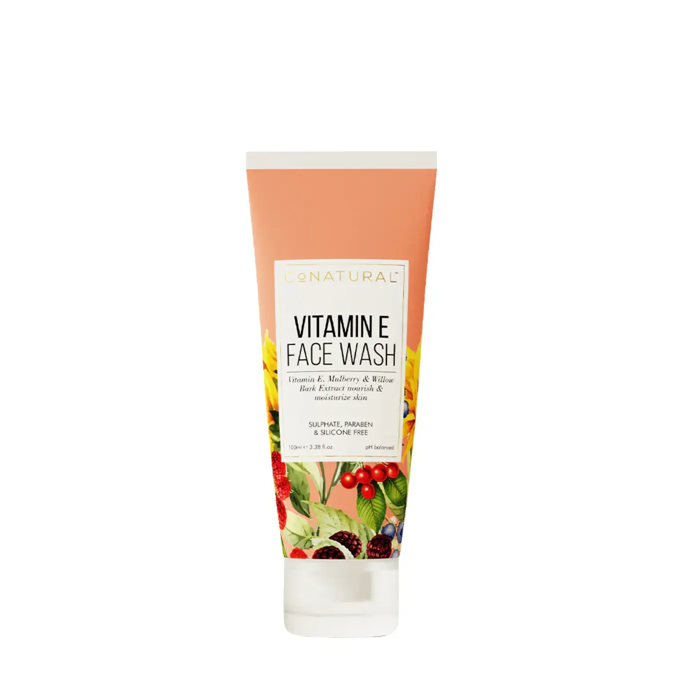 CoNatural Vitamin E Face Wash, Sulphate & Paraben Free, For All Skin Types, 100ml