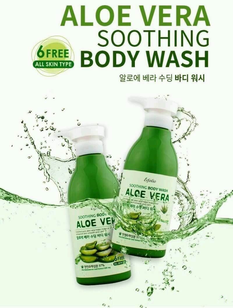 Esfolio Aloe Vera Soothing Body Wash, For All Types Of Skin, 500ml