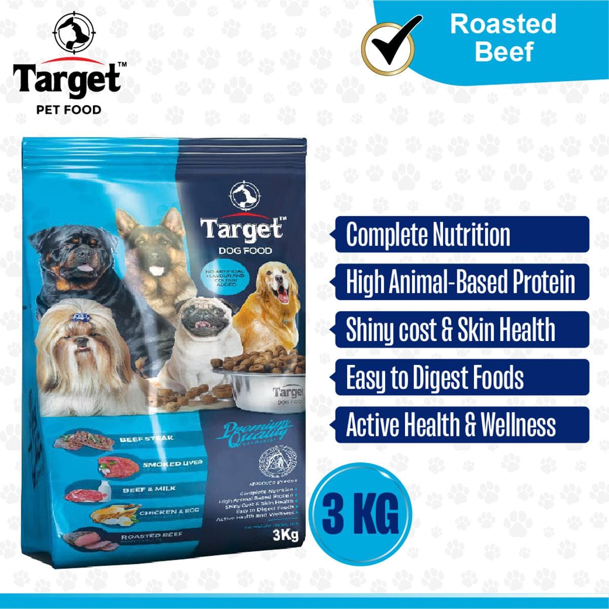 TARGET DOG FOOD ROASTED BEEF 3 KG
